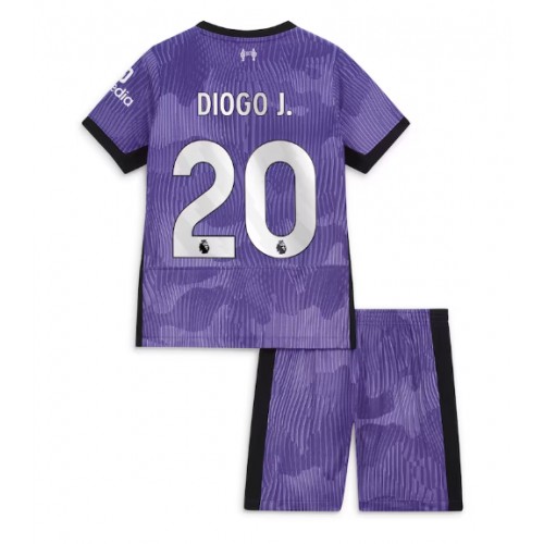 Dětský Fotbalový dres Liverpool Diogo Jota #20 2023-24 Třetí Krátký Rukáv (+ trenýrky)